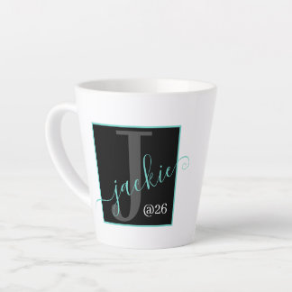 Personalized Monogram Script Name Latte Mug 