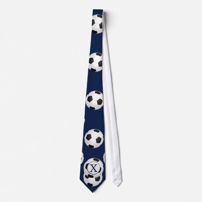 Personalized Monogram Soccer Balls Sports Tie (Front)
