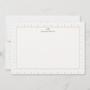 Personalized Monogram Stationary Thank You Card