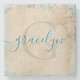Personalized Monogram Stone Coaster