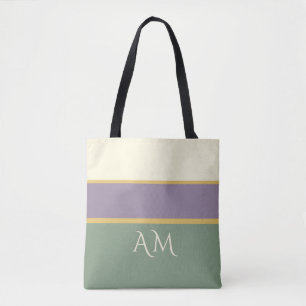 Personalized Monogram Striped Premium Tote Bag 