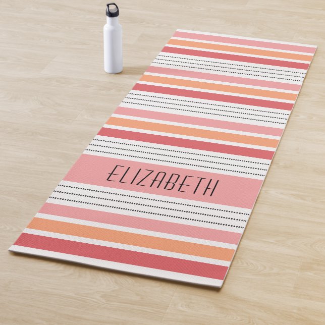 Personalized Monogram Striped Yoga Mat (In Situ)