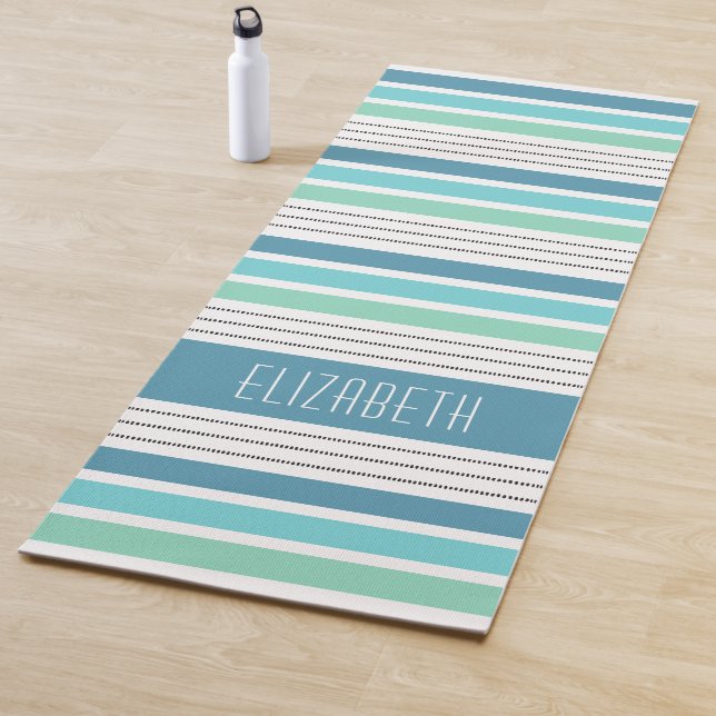 Personalized Monogram Striped Yoga Mat (In Situ)