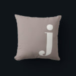Personalized Monogram Stylish Earthy Initial Taupe Throw Pillow<br><div class="desc">Minimalist Monogrammed Initial in Taupe Brown Throw Pillow - Please message me if you need help with letter placement.</div>