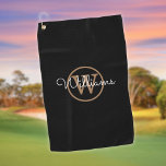 Personalized Monogram Stylish Script Name Golf Towel<br><div class="desc">A stylish golf gift. You can personalize the name,  monogram and customize the font and colours to create your own unique design. Designed by Thisisnotme©</div>
