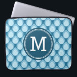 Personalized Monogram Teadrop Pattern Blue Laptop Sleeve<br><div class="desc">This stylish laptop sleeve features a unique teardrop pattern in shades of blue. Personalize it by replacing the placeholder text. For more options such as to change the font and it's size click the "Customize it" button. *Please note that the Zazzle Watermark that appears in the zoom preview will NOT...</div>