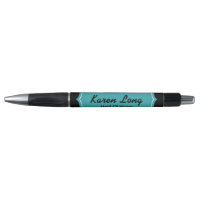 Personalized Monogram Teal Blue Writing Pen Gift