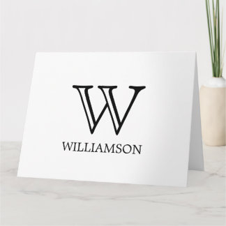 Personalized Monogram Thank You Cards