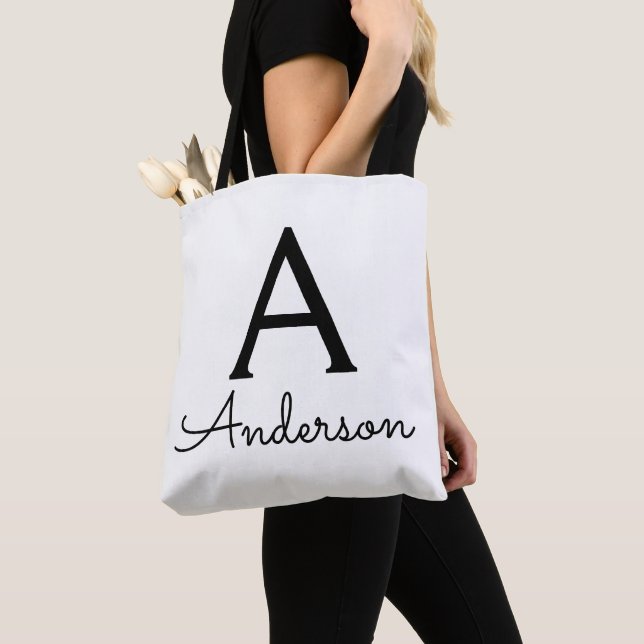 Personalized Monogram  Tote Bag (Close Up)