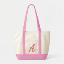Personalized Monogram Tote Bag, Custom Name Bags