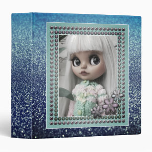 Personalized monogram vintage glitter shine binder
