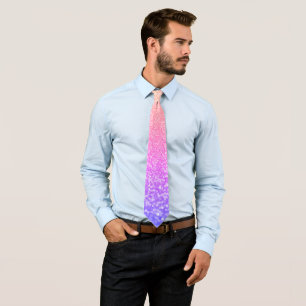 Personalized monogram vintage glitter shine pink s tie