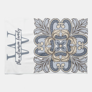 Personalized Monogram W Kitchen Towel