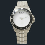 Personalized Monogram Watch Face<br><div class="desc">Give a gift he will actually keep (and wear!) and remember who gave it to him each time he checks the time.</div>