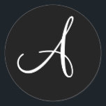 Personalized Monogram Wedding Invitation Envelope  Classic Round Sticker<br><div class="desc">Personalized Monogram Wedding Invitation Envelope Seals Stickers For Invites</div>