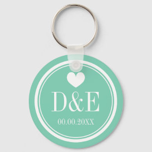 Personalized monogram wedding party favour keychain