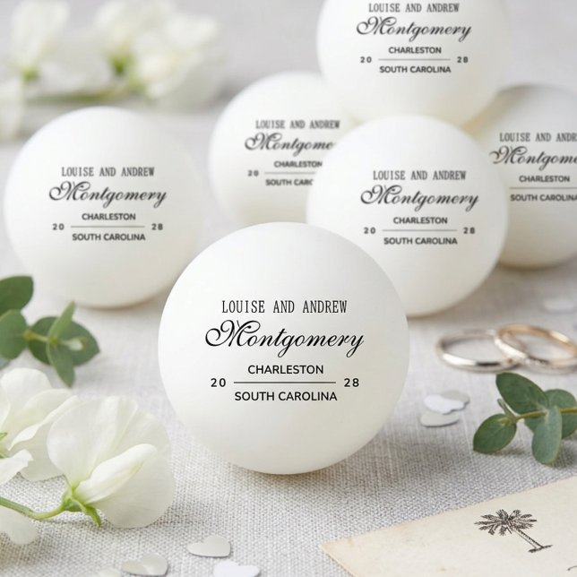 Personalized Monogram Wedding  Ping Pong Ball (Personalized Monogram Wedding Ping Pong Ball)