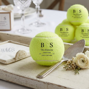 Personalized Monogram Wedding  Tennis Balls