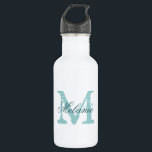 Personalized monogram wedding water bottles<br><div class="desc">Personalized monogram wedding water bottles. Vintage name initial letter with stylish script calligraphy typography for name. Classy monogrammed design for rustic country chic bridal shower or elegant wedding reception party. Personalizable with name, quote or tittle. Make your own for bride to be and bride's entourage; junior bridesmaids, maid of honour,...</div>