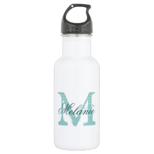 Personalized monogram wedding water bottles