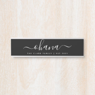 Personalized monogram welcome family door sign