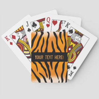 Personalized Monogram Wild Thing Tiger Stripes Playing Cards