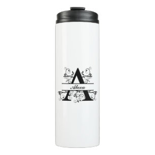 Personalized Monogram with Name (A)  Thermal Tumbler