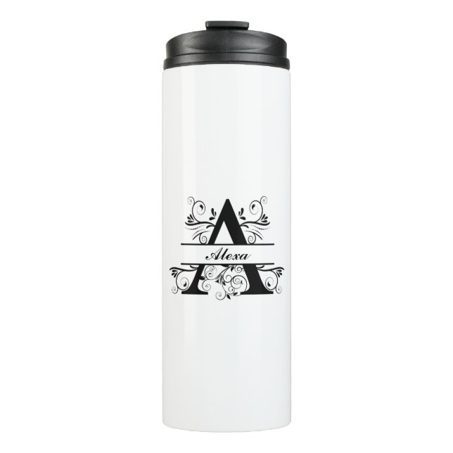 Personalized Monogram with Name (A)  Thermal Tumbler (Front)