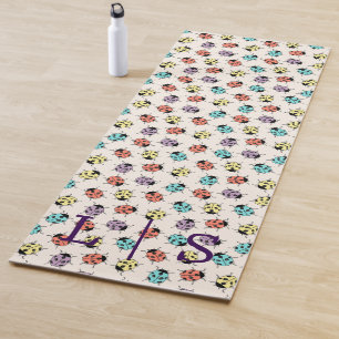 Personalized Monogram Yoga Mat – Colourful Ladybug
