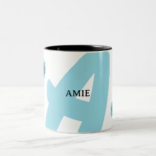 personalized Monogramed Initials, name, picture Two-Tone Coffee Mug