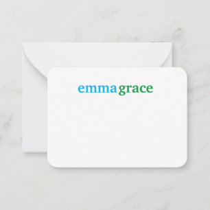 Personalized Monogramed Stationery Note Card