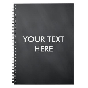 Personalized Monogrammed Black Chalkboard Notebook