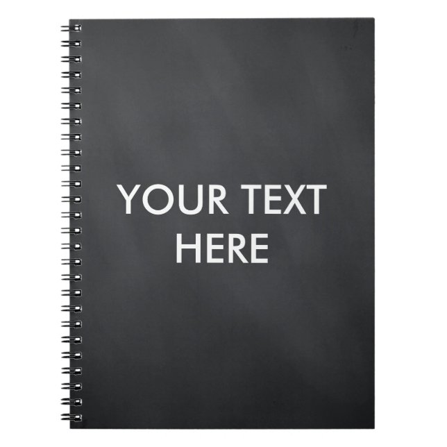 Personalized Monogrammed Black Chalkboard Notebook (Front)