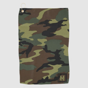 Personalized Monogrammed Camo Design Golf Towel