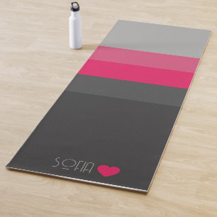 Personalized Monogrammed Colour Striped  Yoga Mat