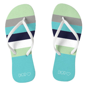 Personalized Monogrammed Colour Strips  Flip Flops