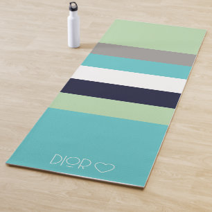 Personalized Monogrammed Colour Strips Yoga Mat