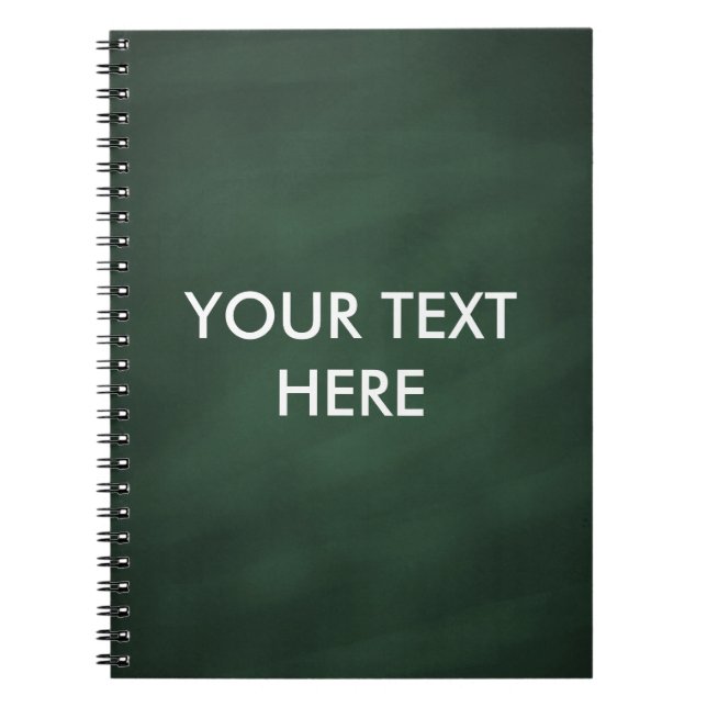 Personalized Monogrammed Green Chalkboard Notebook (Front)
