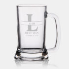 Personalized Monogrammed Groomsman Engraved Beer