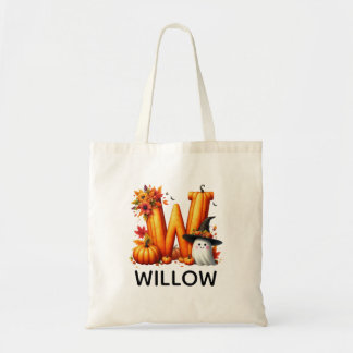 Personalized Monogrammed Halloween Tote Bag