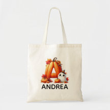 Personalized Monogrammed Halloween Tote Bag