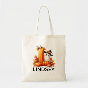 Personalized Monogrammed Halloween Tote Bag