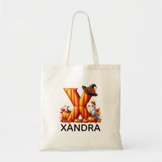 Personalized Monogrammed Halloween Tote Bag
