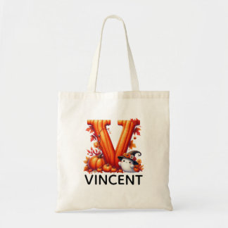 Personalized Monogrammed Halloween Tote Bag