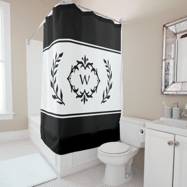 Personalized Monogrammed Initial Black and White (In Situ)