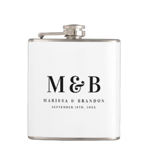 Personalized Monogrammed Initials Wedding Favours Hip Flask