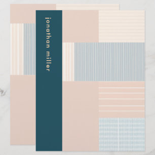 Personalized Monogrammed Modern Art Stationery