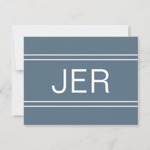 Personalized Monogrammed Name Initial Blue Card