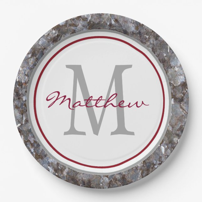 Personalized & Monogrammed  Paper Plate (Front)