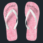 Personalized Monogrammed Pink Glitter Bridesmaid  Flip Flops<br><div class="desc">A fun gift for the bridesmaids. When her feet are tired at the end of the night,  she'll want these!  Personalize them!</div>